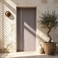 Porte intérieure en PVC écologique personnalisée en usine, porte plate en bois étanche, résistante à l'humidité pour la décoration immobilière