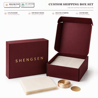 Boîtes d'expédition en papier ondulé rouge personnalisées pour les marques de vêtements, boîtes en papier pour l'e-commerce, expédition en ligne, ensemble de boîtes avec logo