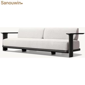 Canapé d'extérieur en aluminium minimaliste <span class=keywords><strong>design</strong></span>, mobilier de <span class=keywords><strong>jardin</strong></span> <span class=keywords><strong>contemporain</strong></span>, résistant aux intempéries, mobilier d'extérieur de luxe - Product Image 5