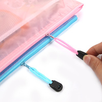 Vente chaude Pas Cher A4 Taille Conférence Sac Clair Document Zipper Sac De Rangement Fichier Poche Pour L'école Bureau