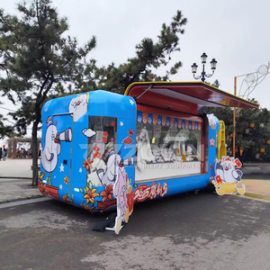 Remorque alimentaire en métal poli, comptoir de service personnalisé, chariot mobile pour café et jus, pour zone commerciale - Product Image 5