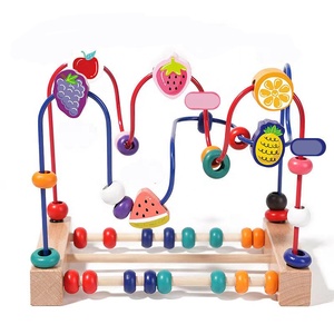 Montessori Holz spielzeug Labyrinth Kreise um Perlen <span class=keywords><strong>Abacus</strong></span> Mathe Spielzeug Puzzle Frühes Lernen Lernspiel zeug - Product Image 4