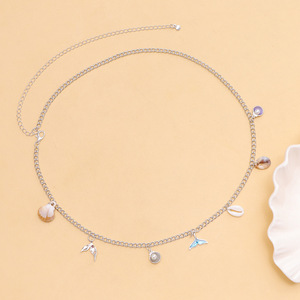 สร้อยคาดเอวสไตล์โบฮีเมียนสำหรับฤดูร้อน ประดับเปลือกหอย หางปลา และปลาดาว สำหรับผู้หญิง - Product Image 4