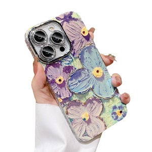 Nuevo diseño <span class=keywords><strong>de</strong></span> pintura al óleo flor chica funda <span class=keywords><strong>de</strong></span> teléfono para iPhone 16 Pro Max 15 pro 14 Promax 13 12 11-PC Material protección a prueba <span class=keywords><strong>de</strong></span> golpes - Product Image 6