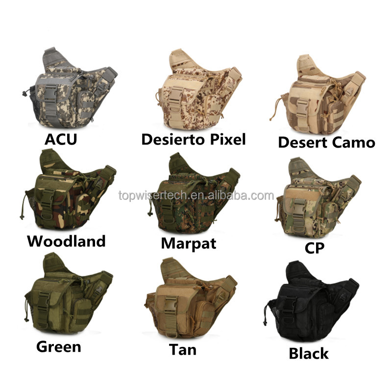 Camouflage Messenger Fishing Tackle Side Bag EDC Sling Pack