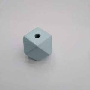 Perles en bois colorées 15/20 mm, couleur naturelle, modèle géométrique octogonal Q144 de CN ZHE pour la fabrication de bijoux - Product Image 6