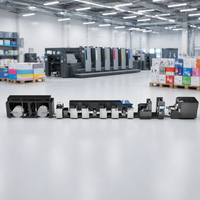 Nouvelle machine d'impression offset multicolore automatique à encre UV écologique conforme aux normes européennes pour l'impression d'étiquettes et de cartes, exportation en Amérique du Sud