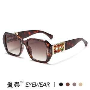 Yingtai Eyewear Square <b>Frame</b> Sunglasses <b>Pink</b> UV400 Women's Fashion Sunshades Plastic Metal <b>Frame</b> - Product Image 2