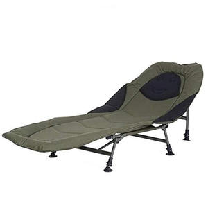 Opklapbed Zwart Relaxbed Stoel-190 72 40cm Bedstoel Karpervissen Kamperen met 6 poten Bezoekersbed - Product Image 6
