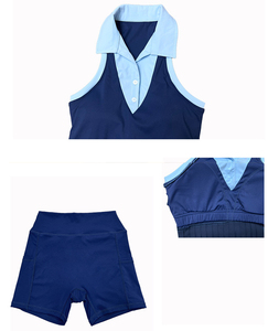 Gaun tenis wanita, pakaian set kebugaran Gym rok tenis ringan dan elastis 2023 - Product Image 2