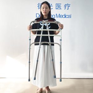 Nhà Máy Bán buôn Tùy chỉnh cao thép không gỉ Walker, chất lượng cao có thể gập lại, cho phục hồi chức năng của người khuyết tật - Product Image 3