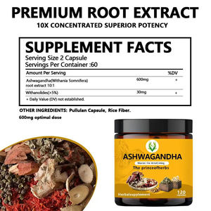 Cápsulas de raíz de Ashwagandha OEM ODM, extracto de Withanólidos natural para mejorar la producción de energía, pastillas de Ashwagandha - Product Image 2