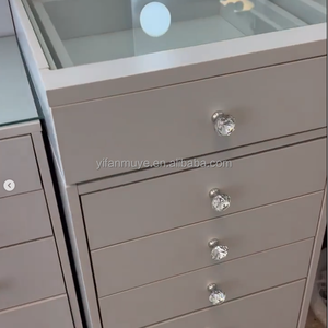 Modern pembe yatak odası Vanity işıklı elmas ayna ve çıkarılabilir özelliği ile ayarlanabilir MDF soyunma tablo - Product Image 4