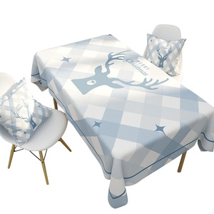 <span class=keywords><strong>Mantel</strong></span> Impermeable de Poliéster con Diseño de Reno <span class=keywords><strong>Azul</strong></span> Nórdico y Letras, para Mesa de Centro, <span class=keywords><strong>Navidad</strong></span>, Feiya 4-2203 - Product Image 5