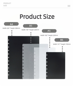 X1031-2 önceden delinmiş delikler dizüstü planlayıcısı kapak temizle siyah PP buzlu bütçe kullanımlık Discbound ciltleme günlüğü kapak 50 adet/paket - Product Image 3
