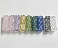 Embout de cigarette en verre multicolore de luxe, design spirale à 7 trous, filtre cylindrique jetable pour accessoires de tabac