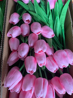 QSLH-CF0033 fleurs de mariage au toucher réel Offre Spéciale fleur de tulipe artificielle en Pu