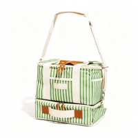 Sac de pique-nique pour 2 personnes - Panier de pique-nique avec couverture imperméable et accessoires - Panier de pique-nique avec bandoulière pour l'extérieur