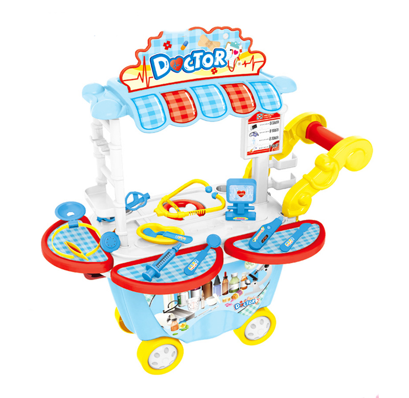 Детские ролевые игры, набор докторских игрушек, пластиковый медицинский набор, игрушка с коляской | Докторские игрушки