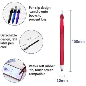 Bolígrafo de Plástico con Pantalla Táctil, Modelo 547, Venta al por Mayor, Artículo de Papelería Promocional para Estudiantes, Punta de 1.0 mm, Tinta Multicolor, Naranja - Product Image 4