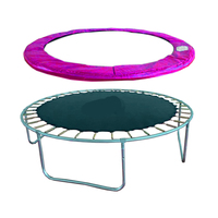 Almohadilla de cubierta de resorte de PVC azul de 6 pies, características de seguridad duradera con resistente al agua para uso doméstico, almohadilla de marco de trampolín suave y plegable
