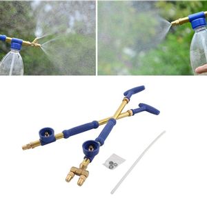 Pulverizador de latón de doble cabezal con interfaz para botella, para carrito de jardín, con boquilla ajustable y atomización a presión de agua - Product Image 2