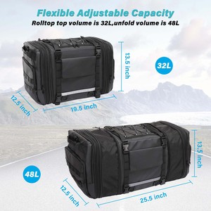 Muestra gratis de mochila impermeable de PVC para motocicleta de gran capacidad al aire libre bolsa seca para viajes y camping bolsillo con cremallera para acampar - Product Image 6