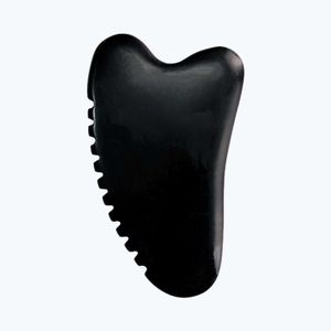 Pierre de jade naturelle de couleur noire, thérapie Gua Sha - Product Image 6