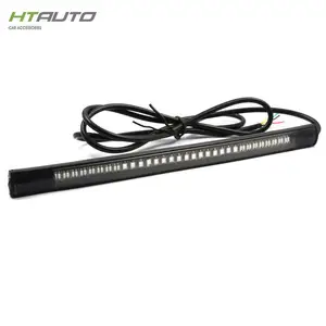HTAUTO 프로젝터 LED 브레이크 라이트 12v DC 테일 램프 스트립 레드 앰버 터닝 스톱 라이트 오토바이