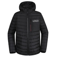 Veste matelassée d'hiver à capuche avec logo personnalisé, imperméable et épais, rembourrée, de haute qualité, pour sports d'extérieur, pour hommes