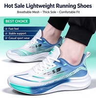 Chaussures de sport légères en gros pour hommes, baskets de rue décontractées en maille, chaussures de course actives pour hommes