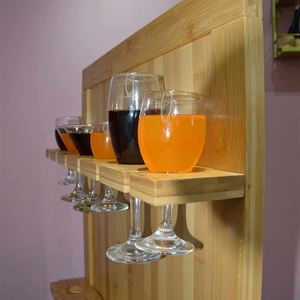 Soporte de Bambú de 3 Niveles Personalizado y Duradero para Copas de Champán, con Capacidad para 18 Copas, Ideal para Fiestas - Product Image 5