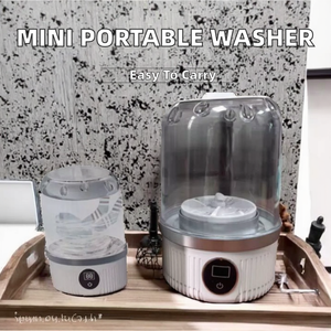 Mini lave-linge électrique portable à chargement par le haut, utilisation à domicile, en dortoir, alimentation USB, plastique ABS, lave-linge automatique de voyage - Product Image 2