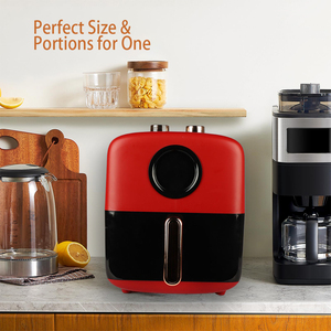 Four <span class=keywords><strong>à</strong></span> air chaud <span class=keywords><strong>électrique</strong></span> multifonctionnel 4L, design moderne allemand, pour une cuisson saine sans huile, thermostat réglable, garantie 1 an - Product Image 5