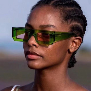 Fashionable Hip Hop <b>Square</b> <b>Sunglasses</b> Outdoor Retro Sunshade <b>Sunglasses</b> Sun Protection - Product Image 2