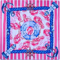 Tapete de Mahjong Americano con Estampado de Langosta Náutica y Reglas de Charleston, Alfombrilla Antideslizante y Reductora de Ruido para Mesa de Juego