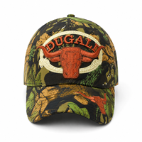 Casquette de baseball camouflage personnalisée avec logo brodé, 6 panneaux, visière imprimée, style streetwear, réglable, vente en gros usine, OEM