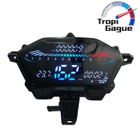 Untuk Honda Click 125 V2/v3 Click150 Versi LED Biru Es Speedometer Digital Lengkap Tachometer Digital LED