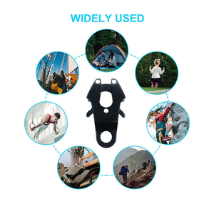 Grosir Sampel Gratis Tali Taktis Carabiner Multi-Fungsi Konektor Paduan Aluminium Klip Gesper Katak Gantungan Kunci Logam - Product Image 4