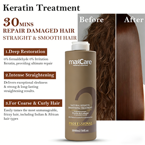 Crème de Correction et de Lissage Hydratante Maxcare, Traitement Profond à la Kératine pour Cheveux Bouclés, Réparation Capillaire, Protéine, OEM Inde - Product Image 3