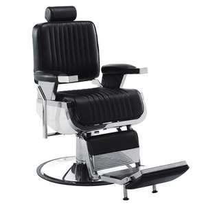 Sillón de <span class=keywords><strong>Barber</strong></span>ía Retro, Reclinable, Hidráulico, Resistente, de Cuero PU Antiguo para Hombre - Product Image 1