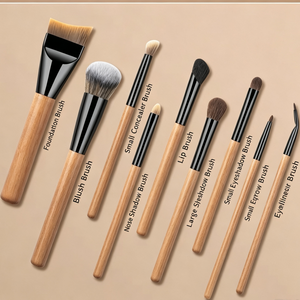 14Pcs Wooden Handle Makeup <b>Brush</b> Set Natural Animal Hair Cosmetic <b>Brushes</b> Makeup <b>Brushes</b> Kit With Storage Bag - Product Image 2