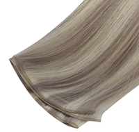 Extensions de cheveux humains russes Remy blonds naturels, sans perte de cheveux, tissage Genius invisible, s'adaptant parfaitement au cuir chevelu, idéales pour les cheveux fins
