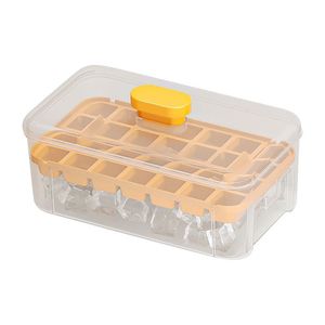 Molde para Cubitos de Hielo Cuadrado de Plástico, Apto para Alimentos, Seguro para Congelador, Caja de Almacenamiento para Hacer Hielo en Casa - Product Image 5
