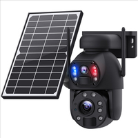 Caméra de sécurité solaire sans fil HD 20X Zoom double objectif 6MP, caméra IP CCTV extérieure PTZ, caméra réseau IP 4G
