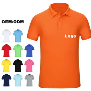 Men Dry Fit Golf T Shirt Polo Tshirt Uniform Plain 100% Polyester Sublimation Men's Polo Shirts Custom Logo Golf Polo T-shirt