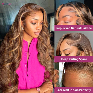 100% Trinh Nữ Brazil tóc con người ren phía trước tóc giả, giá rẻ bán buôn tự nhiên tóc giả tóc con người cho phụ nữ da đen, HD ren phía trước tóc giả - Product Image 3