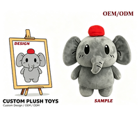 Peluche Éléphant Mignon à Capuche Rouge, Douce et Moelleuse, Idéale pour Cadeau Enfant - Nouvelle Collection à Succès