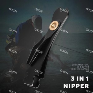Coupeur <span class=keywords><strong>de</strong></span> ligne <span class=keywords><strong>de</strong></span> mouche en acier inoxydable noir 3 pièces <span class=keywords><strong>pour</strong></span> outil <span class=keywords><strong>de</strong></span> <span class=keywords><strong>pêche</strong></span> multifonctionnel lignes <span class=keywords><strong>de</strong></span> coupe nouant des nœuds nettoyage crochet yeux - Product Image 2