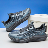 Chaussures de course pour hommes en maille respirante à semelle épaisse, avec amorti, antidérapantes, style urbain, unisexe, baskets athlétiques